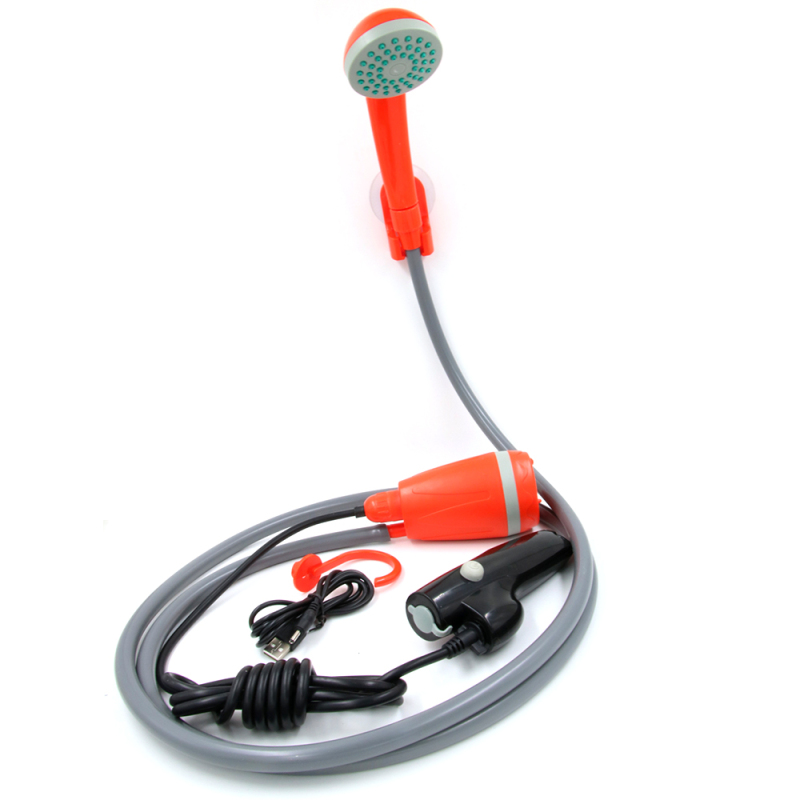 Tragbares Outdoor-duschset, Handbrause Mit Wasserpumpe Für Camping, Zuhause Und Auto, 2 Meter Kabel, Maximale Durchflussrate 3,5 L/min, Usb-ladefunktion
