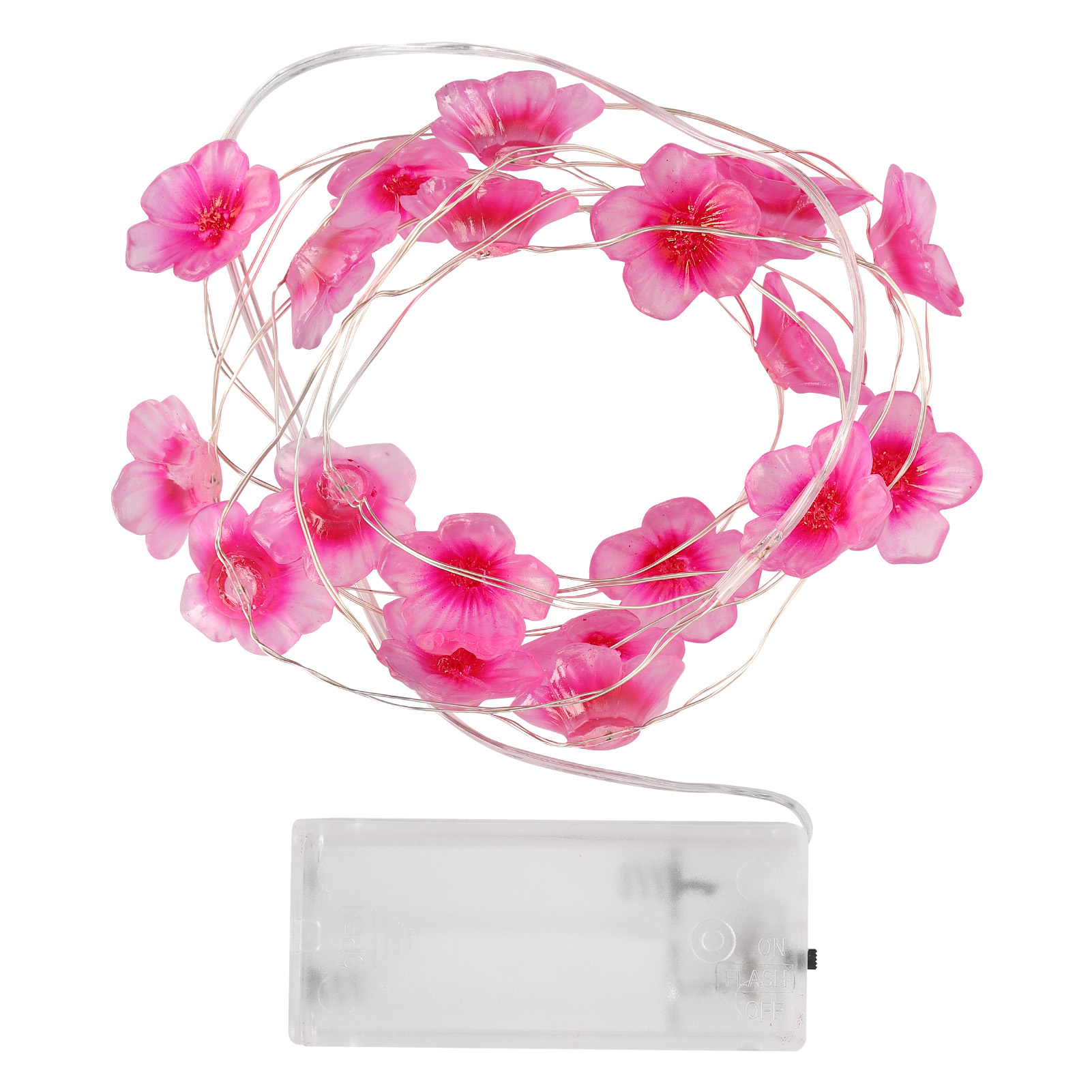 Guirlande Lumineuse Led Rose Rouge Extensible À Effet Scintillant, En Plastique, Pour Décoration Extérieure