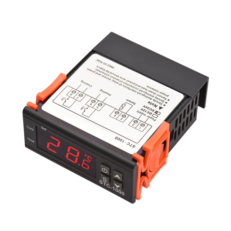 Stc-1000 Digitaler Temperaturregler, 24v Dc Intelligenter Regler, Heizen/kühlen, Temperaturkorrektur, Alarm (hoch/niedrig)