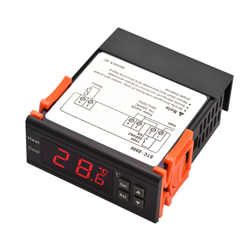 Stc-1000 Temperaturregler, Intelligenter Thermostat Ac 110220v, Heizen/kühlen, Korrektur/verzögerter Start, Alarm (hoch/niedrig)