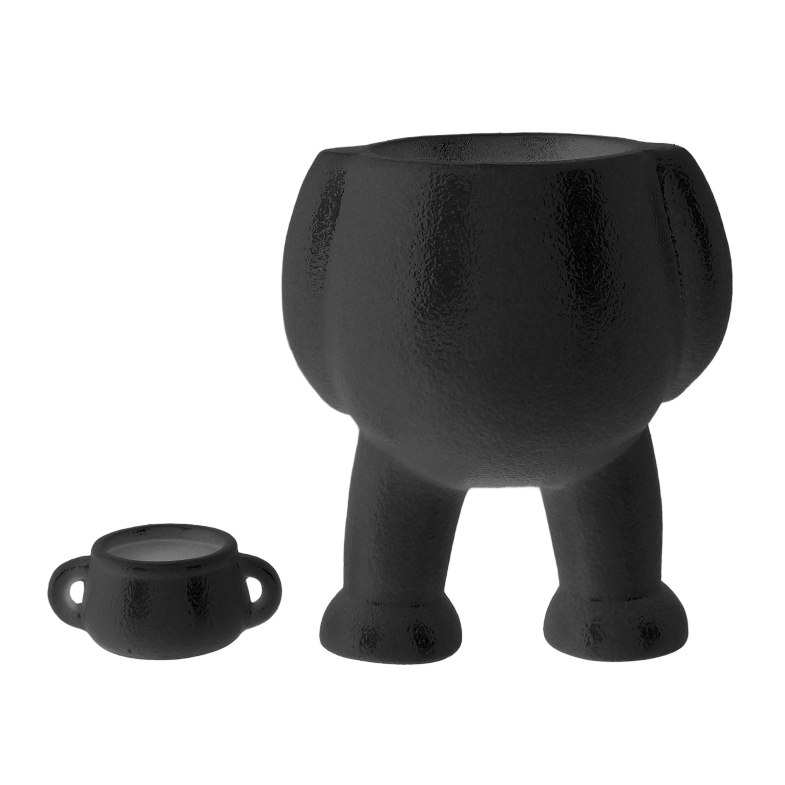 Pot De Fleurs En Céramique Noir, Motif « Petit Homme Qui Urine », Idéal Pour Décorer Un Bureau Ou Une Plante Grasse.