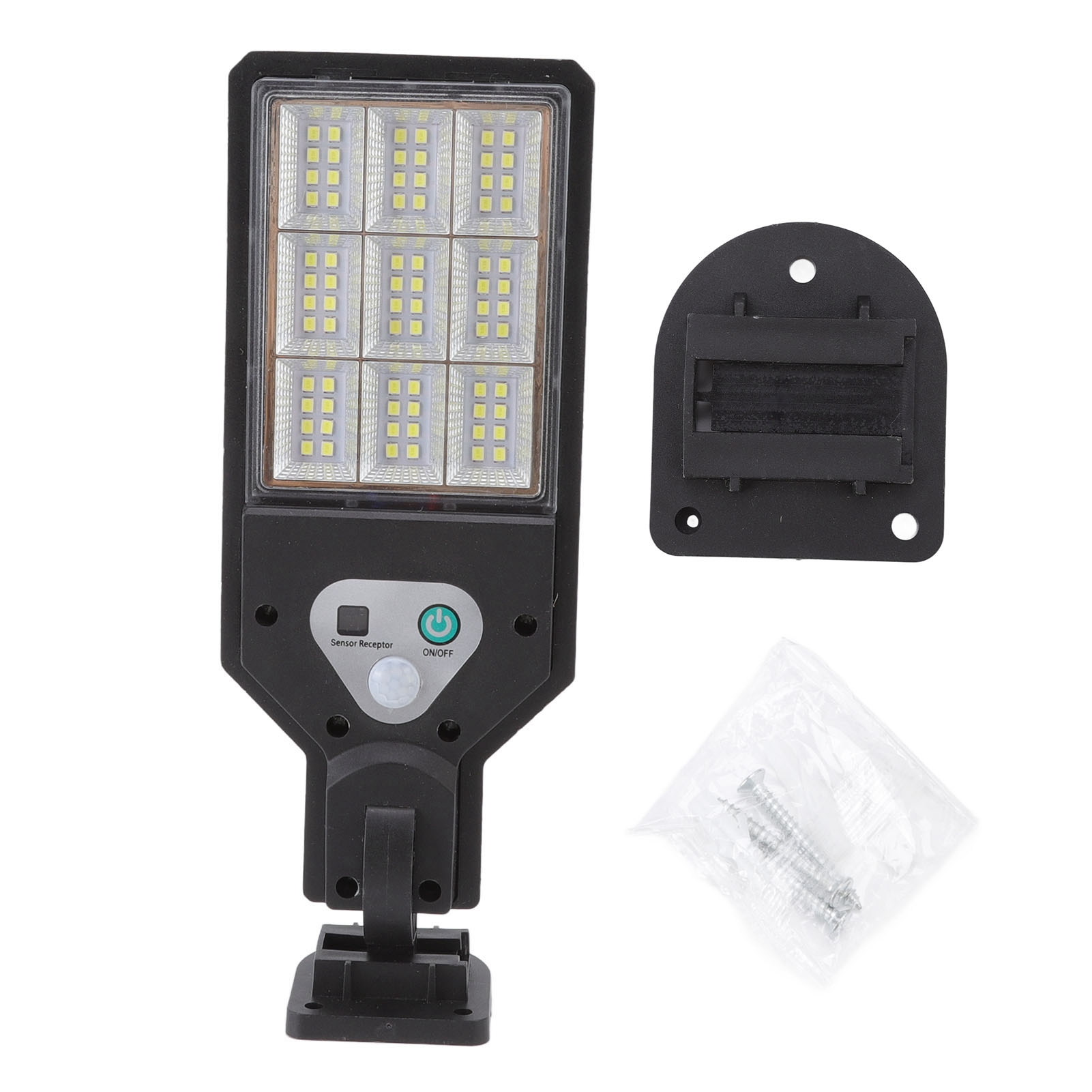 Applique Murale Solaire Étanche Ip65 Avec 72 Led Et Détecteur De Mouvement, Idéale Pour Porche, Jardin, Terrasse, Clôture, Patio Ou Parking.