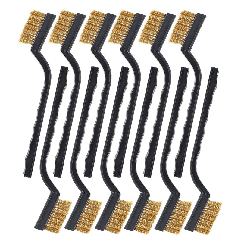 Sujayu Rostbeständige Messingdrahtbürste, Kleine Drahtbürste Zur Reinigung, Farbentferner Für Metall, Holz, Rustoleum Sprühtextilfarbe (messing, 12,00)