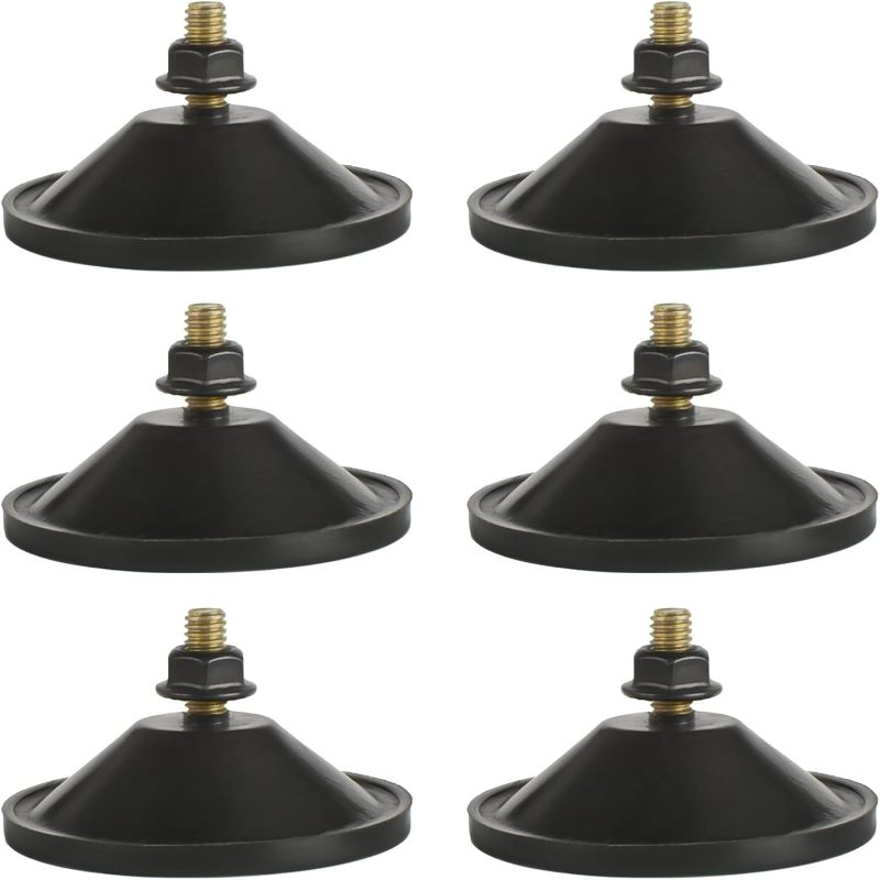 Set Mit 6 Vakuumsaugnäpfen (5,5 Mm) Mit Schwarzem Glashaken Und M6 X 14 Gewindestange. Schwarze Glashalterung Für Saugnäpfe.