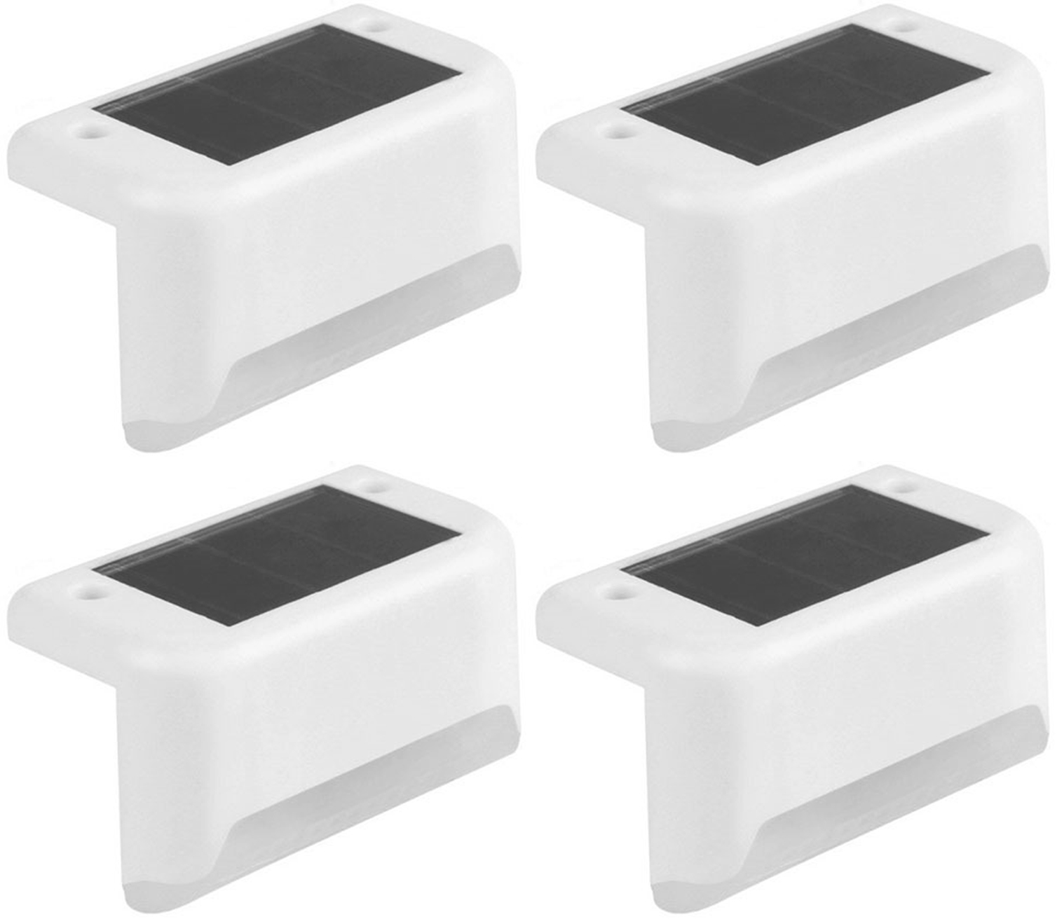 Lampes Solaires D'Escalier Étanches À Led, Lot De 4 (noir)