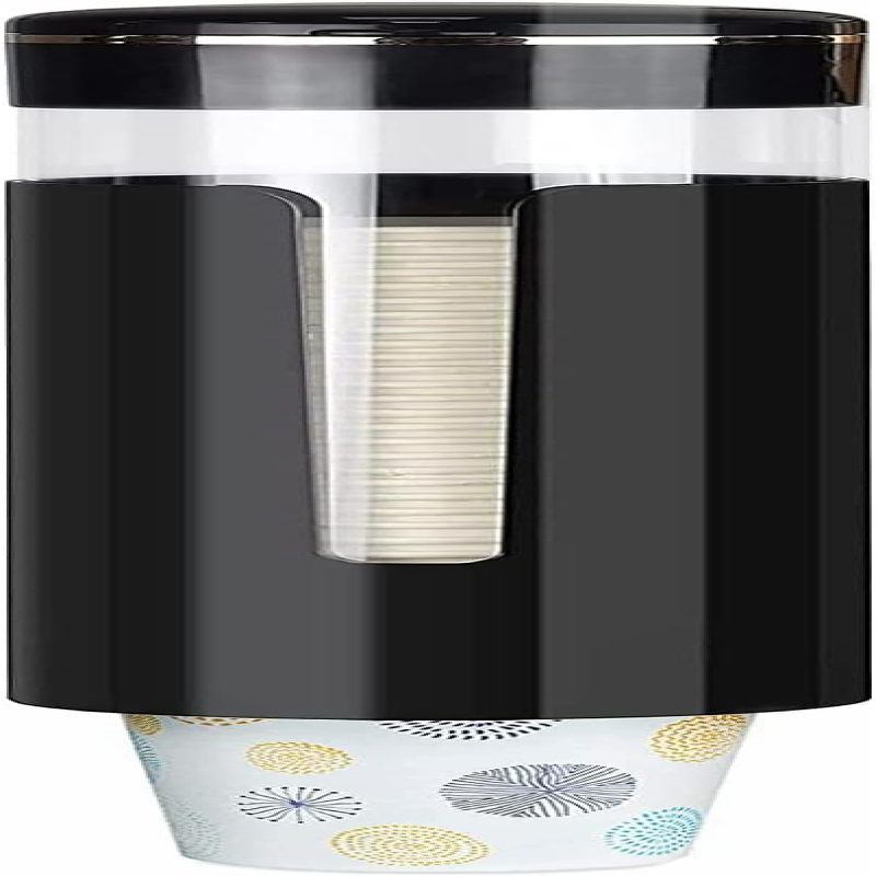 Wandmontierter Becherhalter (kompatibel Mit 120-200 Ml Einwegbechern Aus Papier Oder Plastik), Schwarz, Ideal Für Badezimmer, Büro, Küche Oder Fitnessstudio.