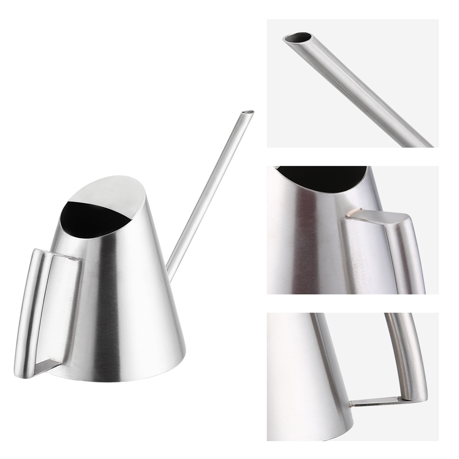 Arrosoir Miniature 400 Ml En Acier Inoxydable Brossé Pour Jardin, Intérieur Et Extérieur