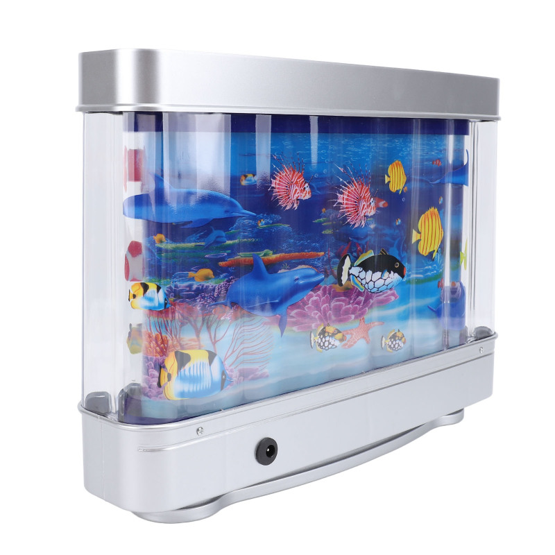 Dekorative Miniatur-aquariumlampe Mit Animierten Tropischen Fischen, Nachtlicht Für Kinder Und Babys