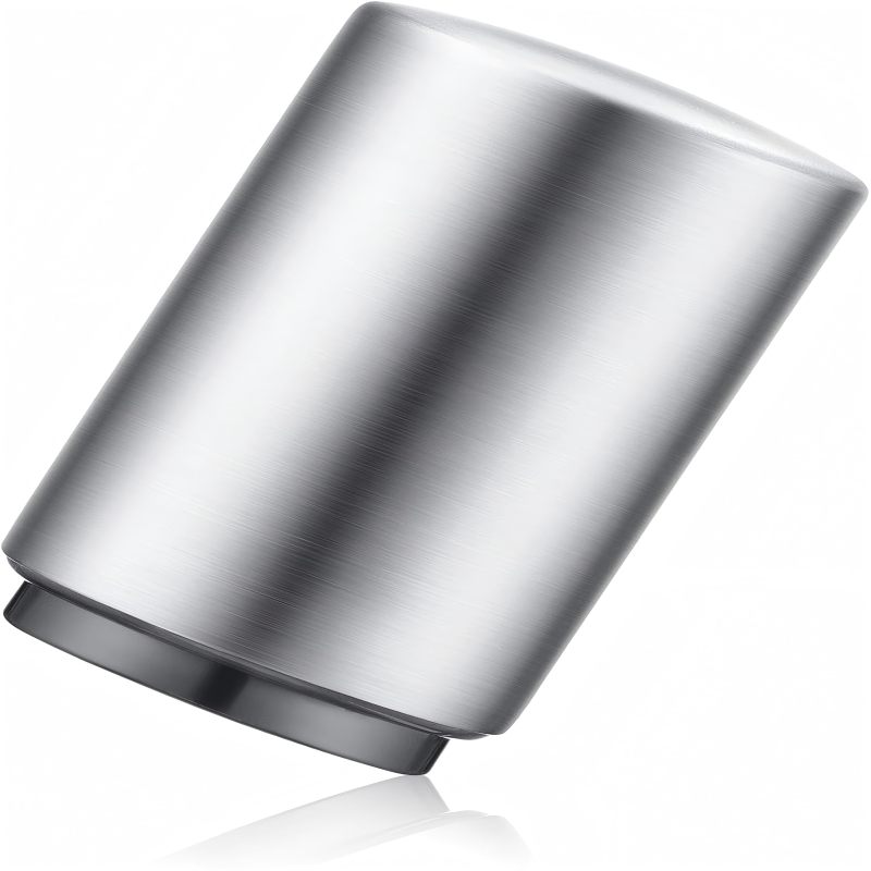 Magnetischer Flaschenöffner Aus Edelstahl Mit Automatischem Kapselauffangbehälter, Praktisches Zubehör Mit Schiebe- Und Ziehmechanismus, Silberfarben.
