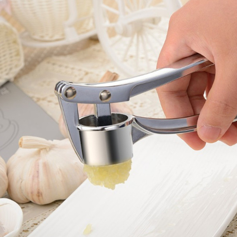 Knoblauchpresse Aus Edelstahl, Ingwerschneider, Knoblauchpresse, Knoblauchzerkleinerer, Leicht Zu Bedienen, Rostfrei, Ergonomischer Griff, Leicht Zu Reinigen