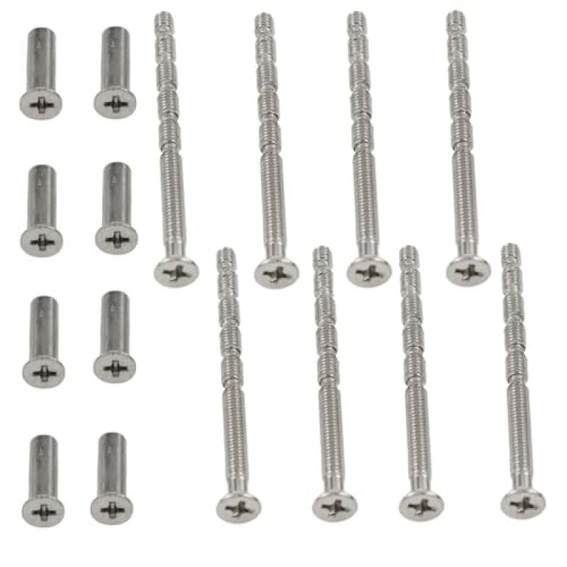 Doorhandlefix M4x60 - Plata Tornillos Con Mangas, 8 Einheiten