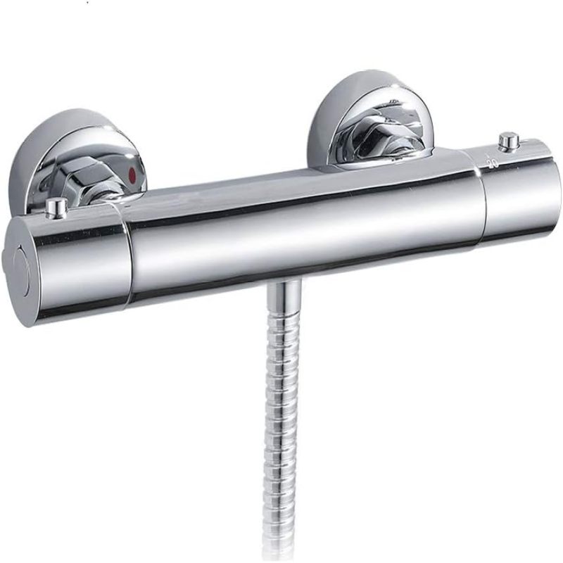 Thermostatische Duscharmatur, 1/2"-mischbatterie, Wandmontierter Duschkopf Aus Messing, Konstante Warm- Und Kaltwassertemperaturregelung Für Das Badezimmer