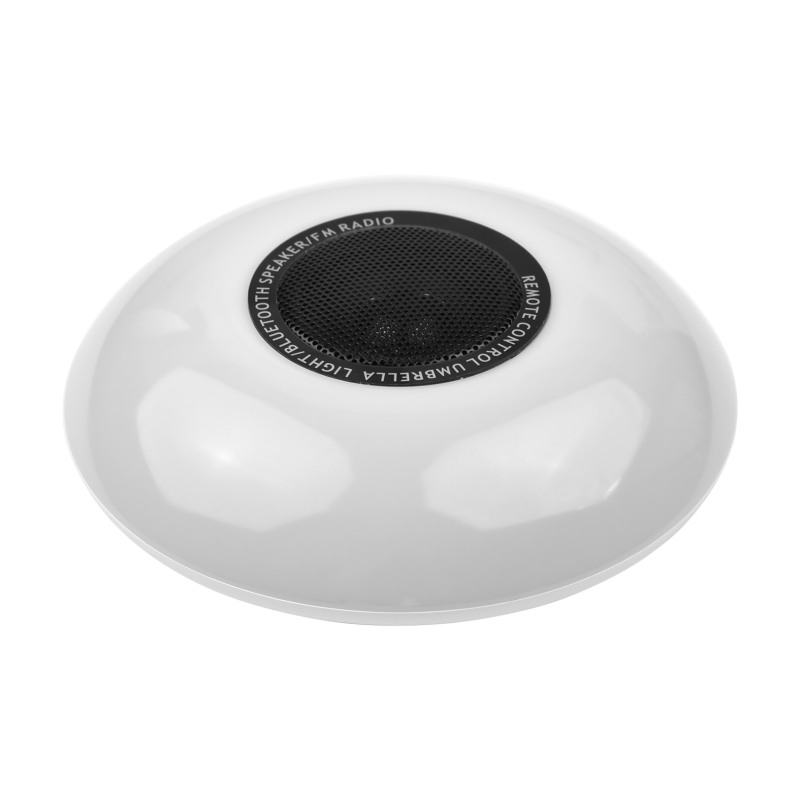3-in-1-sonnenschirmleuchte, Bluetooth-lautsprecher, Wiederaufladbare Led, 3000k/6500k, 15 Helligkeitsstufen, 87,5–108 Mhz