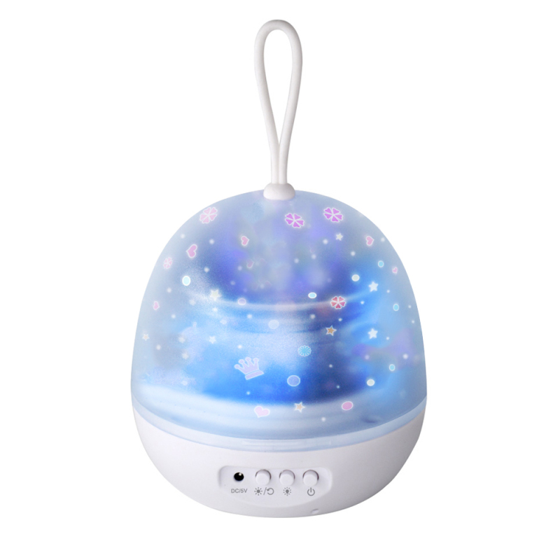360° Drehbares Led-nachtlicht Mit 8 Farbmodi (sternenmond, Ozean, Universum, Karussell) – 4-in-1-projektorlampe Fürs Baby-/kinderzimmer