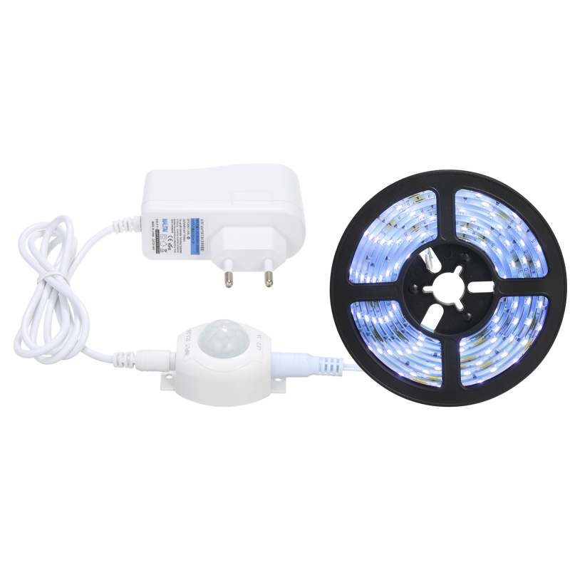 3 M (9,84 Fuß) Langer, Kaltweißer 6500k Led-streifen Mit Bewegungsmelder, Wasserdicht Und Flexibel, Zur Beleuchtung Unter Küchen- Oder Schlafzimmerschränken.