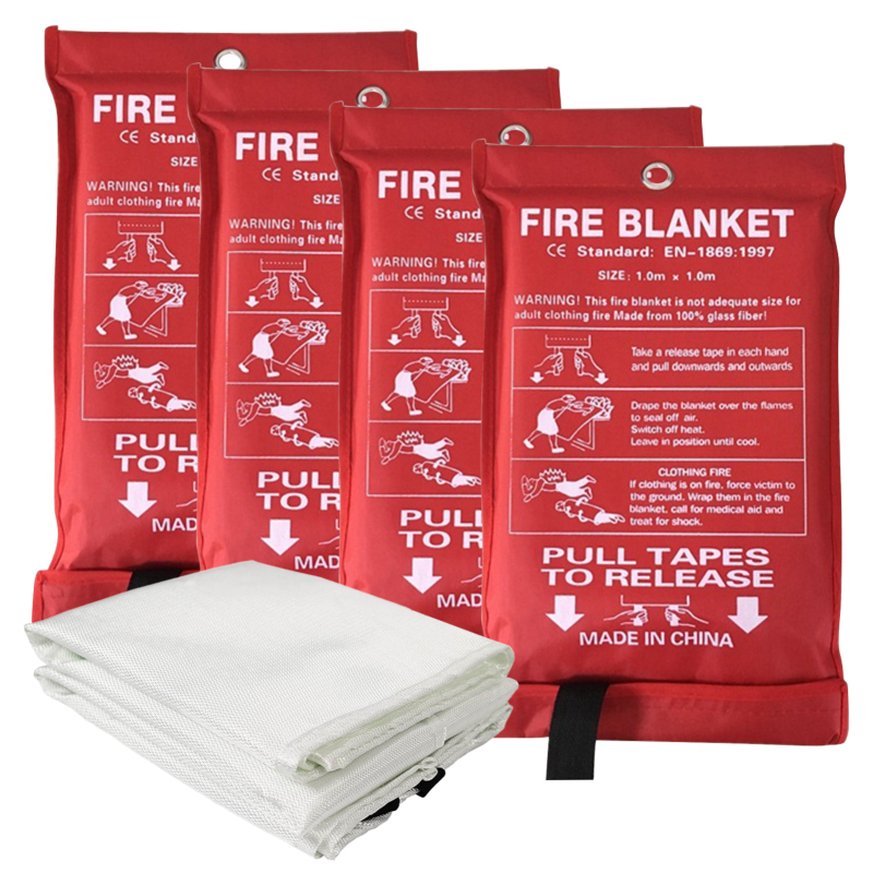Notfall-feuerlöschdecke Für Haushalt Und Küche, 99 X 99 Cm (39 X 39 Zoll), Aus Fiberglas, Deckt Die Brandquelle Ab Und Schließt Die Luftzufuhr Ab. Garantiert Sicherheit Für Ihr Zuhause.