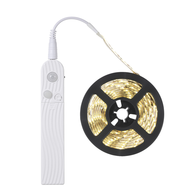 60-led-streifen, 1 Meter Lang, Pir-sensor, 3 Modi, Ip65 Wasserdicht (stromversorgung Über Aaa-batterien, Usb-anschluss)