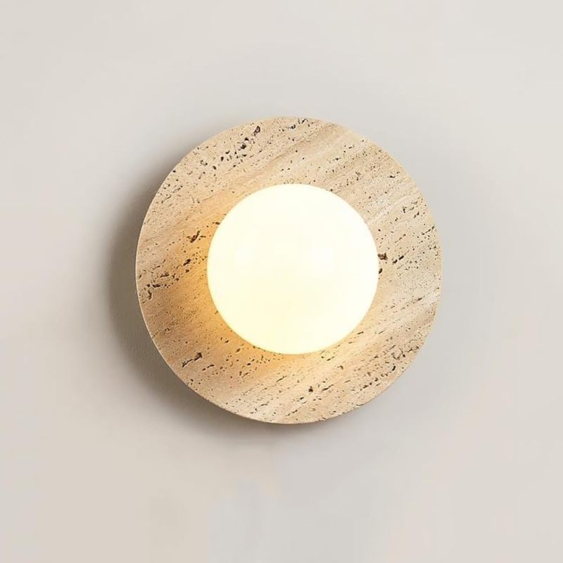 Halbdeckenleuchte, Halbkugelförmig, Milchig-weißes Glas, Retro-landhausstil Fürs Schlafzimmer Runde Marmorlampe