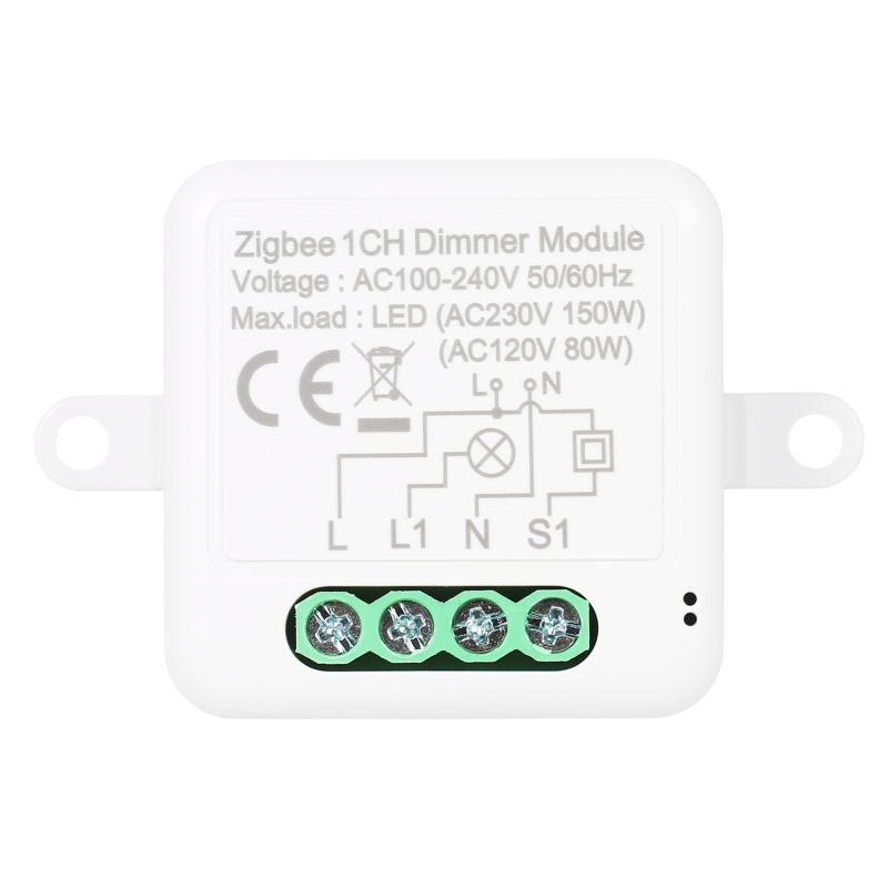 Zigbee-dimmschalter, Fernsteuerung Per App, Vorhangschalter, Kompatibel Mit Google Home, Einfacher Schalter.