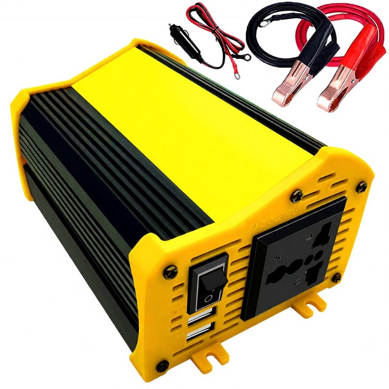 Tragbarer Kfz-stromwandler, Dc12v Auf Ac110/220v Transformator, 4000w Modifizierter Sinus-wechselrichter, Zwei Usb-anschlüsse, Led-anzeige, Kfz-konverter