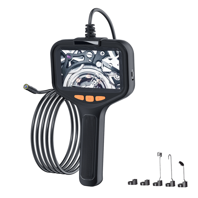 Endoskopkamera Mit Beleuchtung, 1080p Hd-endoskop Mit 4,3-zoll-bildschirm, 8 Einstellbaren Leds, Inspektionskamera Mit 5 M Starrem Kabel.