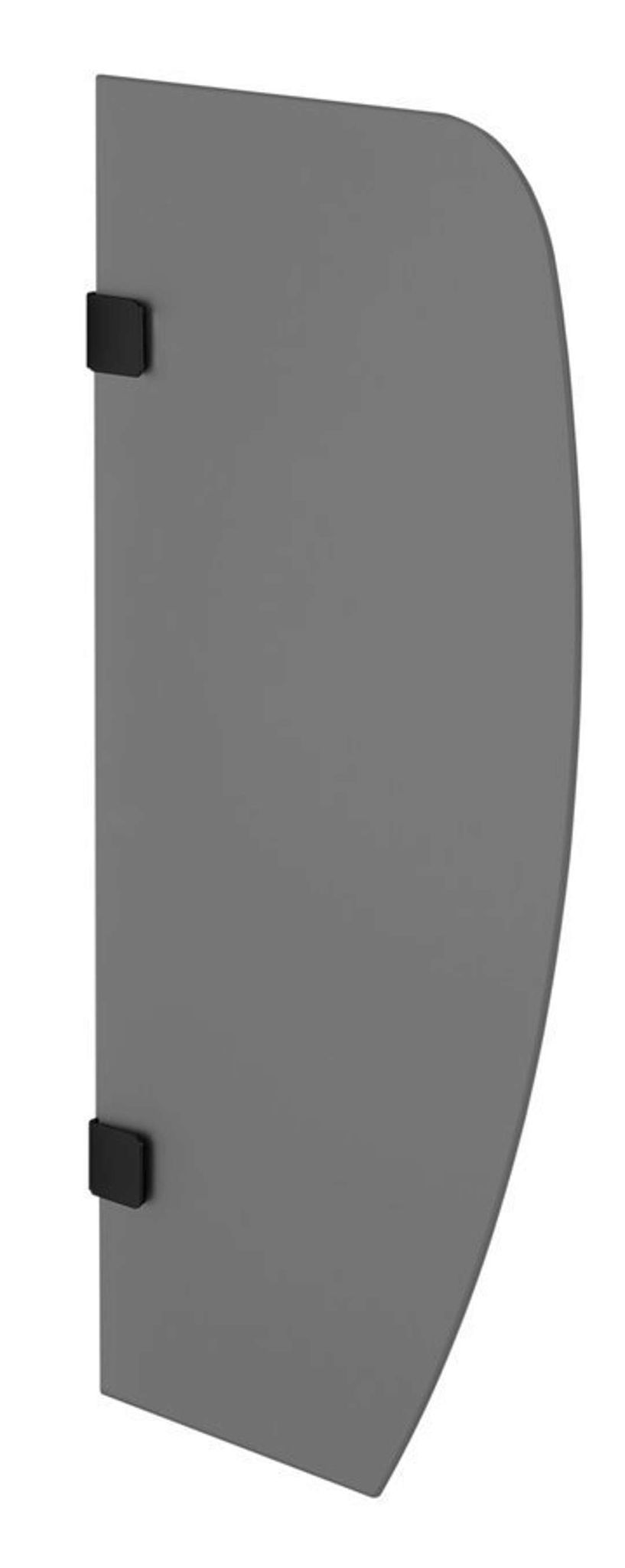 Sapho - Urinal-trennwand 40x80 Cm, Rauchglas Matt/matt Schwarz 2502-06m