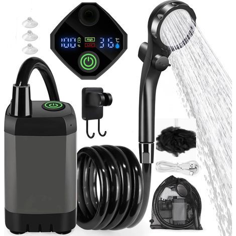 Tragbare, Wiederaufladbare Campingdusche, 6000-mah-akku