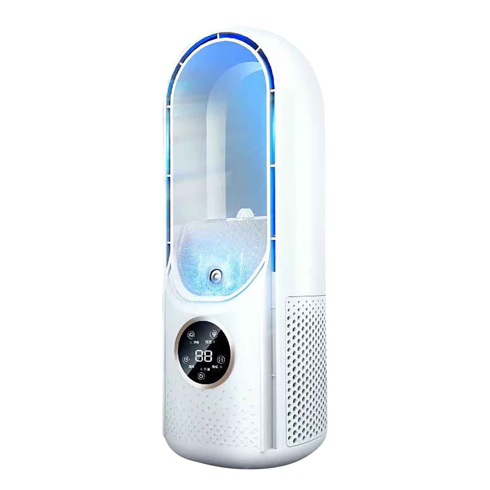Ventilateur Évaporatif Sans Pales, Humidificateur Et Minuterie Usb Multifonctionnels (blanc)