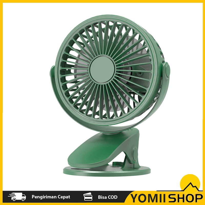 Ventilateur De Bureau À Pince Rechargeable Par Usb, 3 Vitesses Réglables, Petit Refroidisseur D'Air Personnel