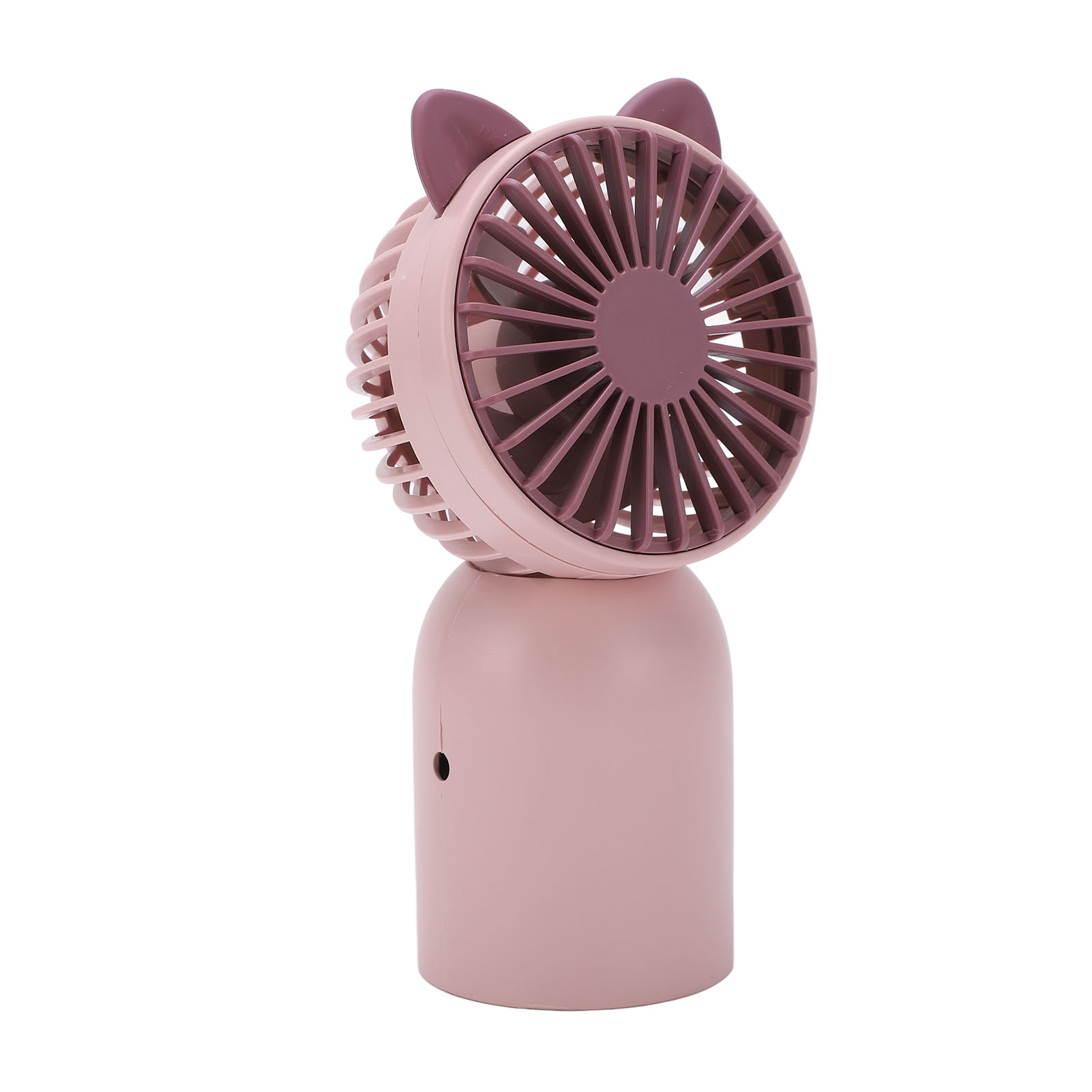 Ventilateur Portable En Forme De Chat Mignon, Rechargeable Par Usb, Avec Un Seul Bouton, Idéal Pour Les Enfants Et Les Voyages.