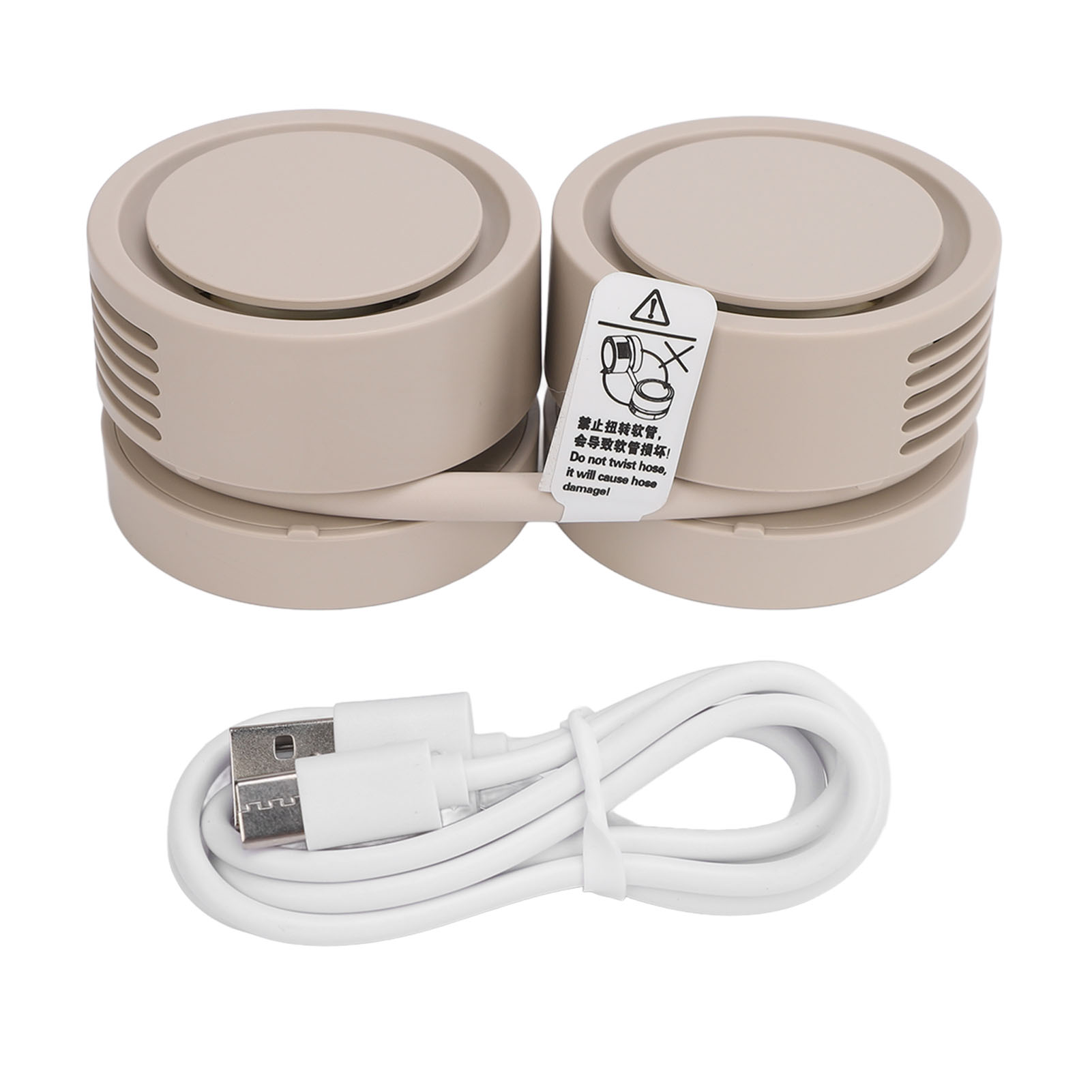 Ventilateur De Cou Multifonctionnel Sans Pales, 3 Niveaux Réglables, Diffuseur D'Arômes Silencieux 360 Degrés, Couleur (abricot)