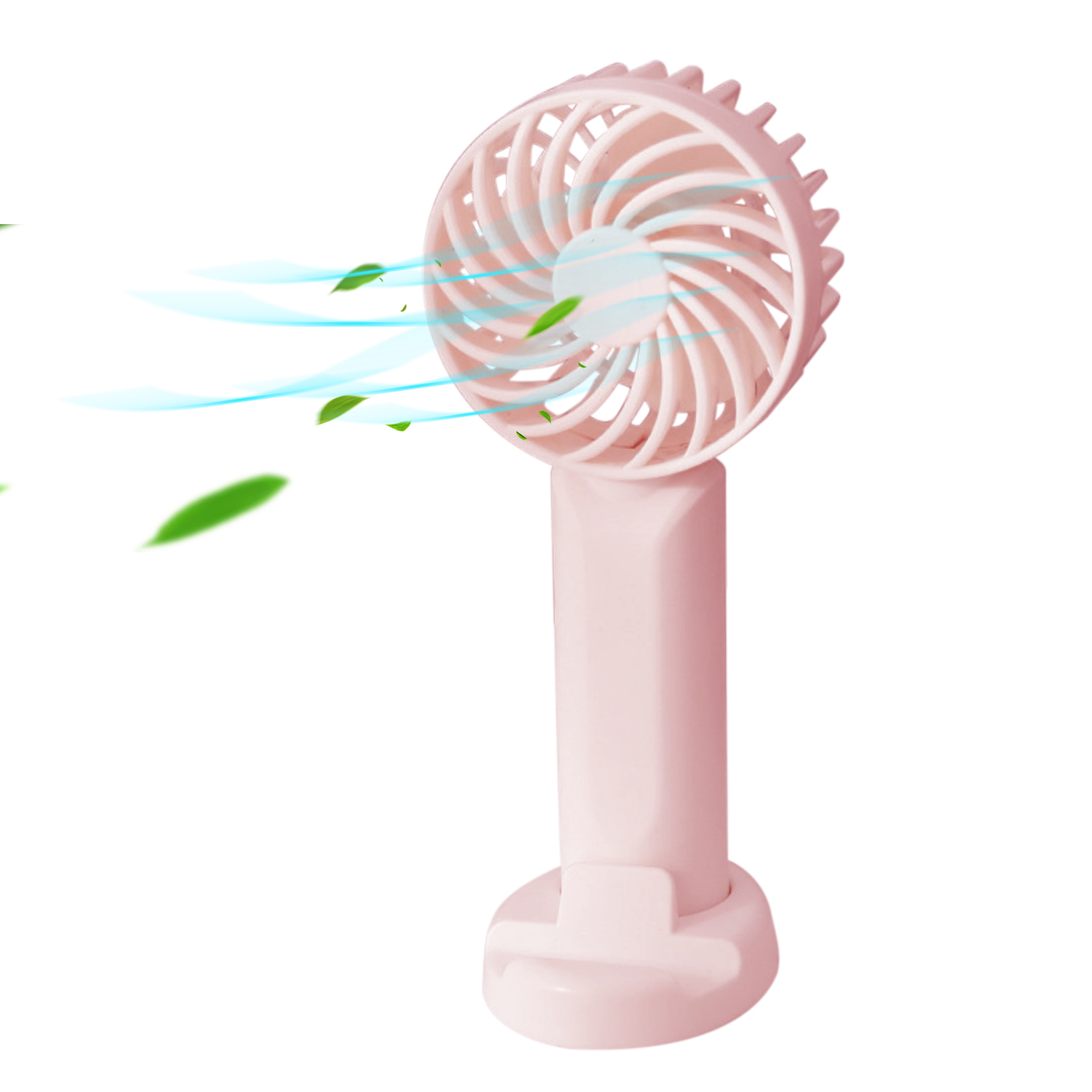 Ventilateur Portable, Mini Avec Base, 3 Vitesses, Silencieux, Idéal Pour Voyages Camping Bureau Maison, Alimentation Usb.