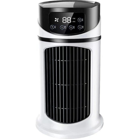 Zeeful Tragbare Klimaanlage Für Zuhause Und Büro, Mini-klimaanlage, 6 Geschwindigkeitsstufen, Schwarz-weiß