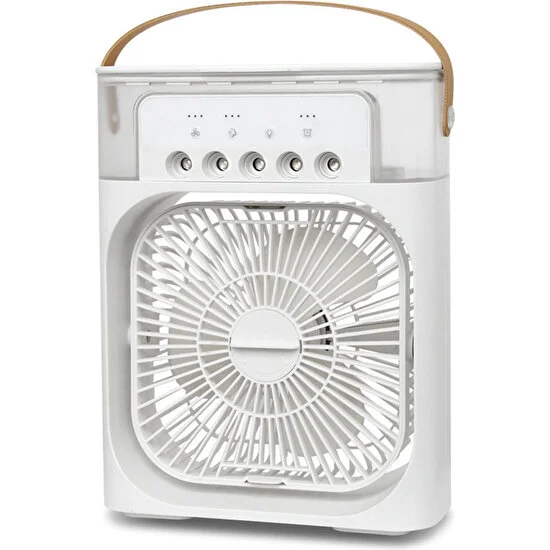 Ventilateur De Bureau, Rechargeable Et Silencieux, Avec Brumisation, 5 Trous