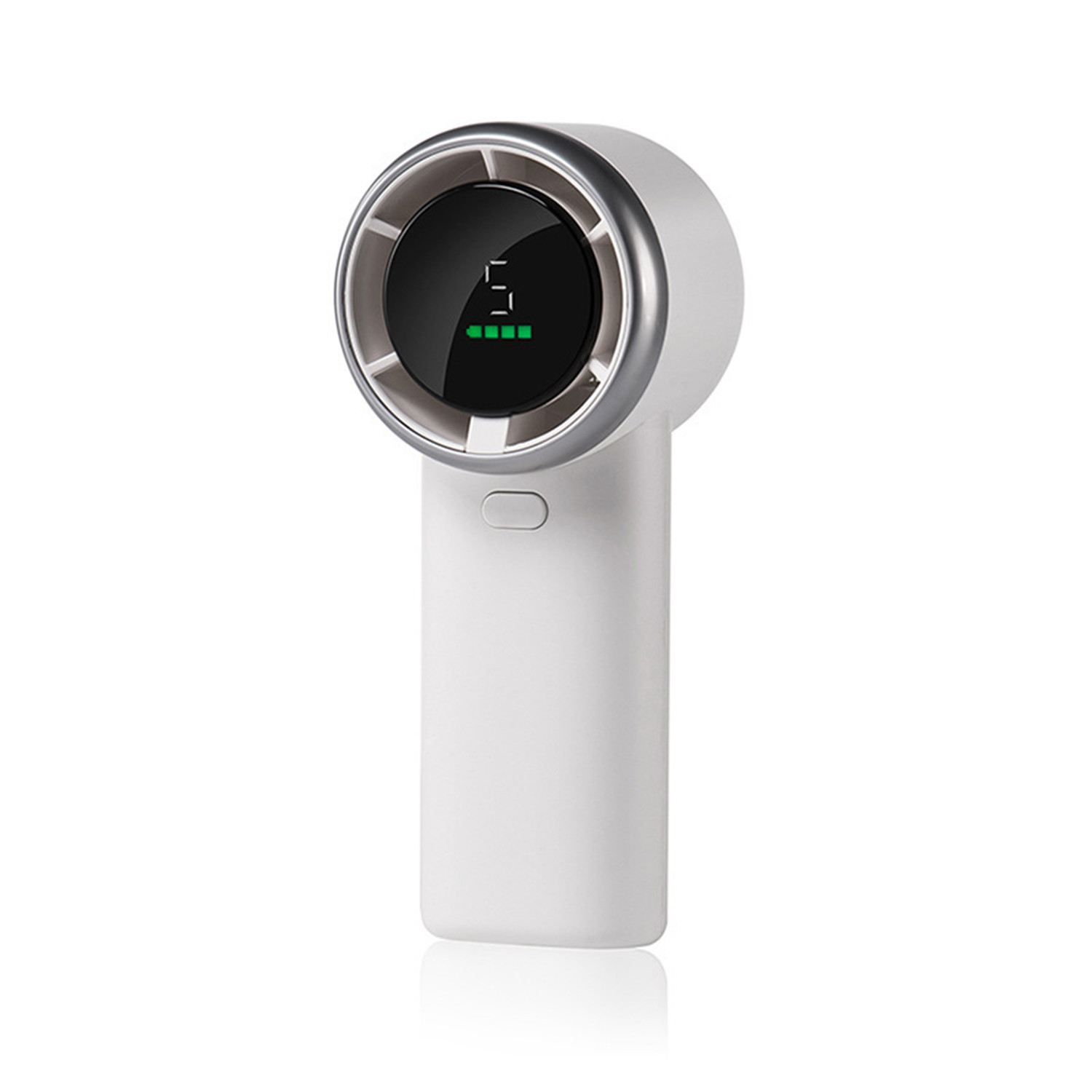 Mini Ventilateur De Cou Portable, Pliable, Sans Balais, Haute Puissance, Usb, Affichage Numérique, 5 Vitesses Réglables, Blanc.