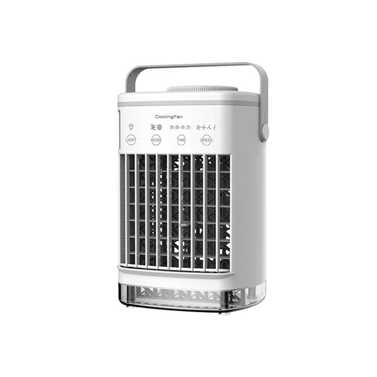 Mini Ventilateur Usb, Ventilateur Climatisation, Ventilateur Refroidissement À Eau, Ventilateur Bureau Pulvérisation, Blanc (5 Pouces)