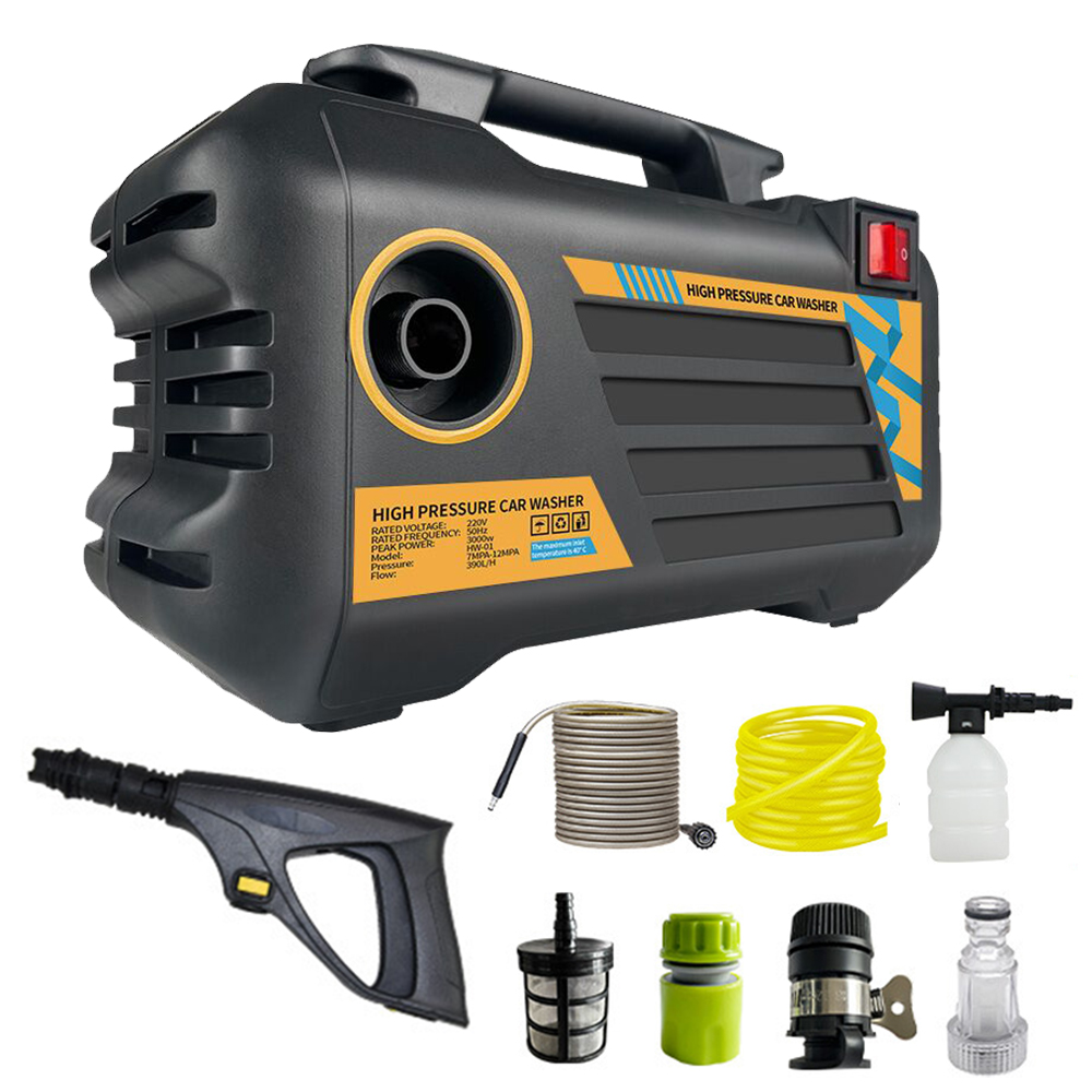 Elektrischer Hochdruckreiniger Mit 1450 Psi, 3 Verschiedenen Druckdüsen Und Schlauch Zur Reinigung Von Terrassen, Zäunen, Einfahrten Und Autos.