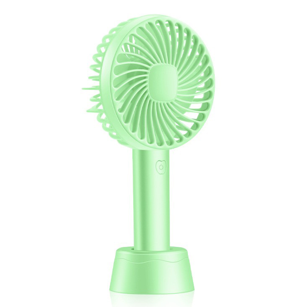 Ventilateur Rechargeable Usb 1200 Mah, Mini De Poche À 3 Vitesses, Idéal Pour Maison, Bureau, Camping, Voyages, Sport. Base Amovible (verte)
