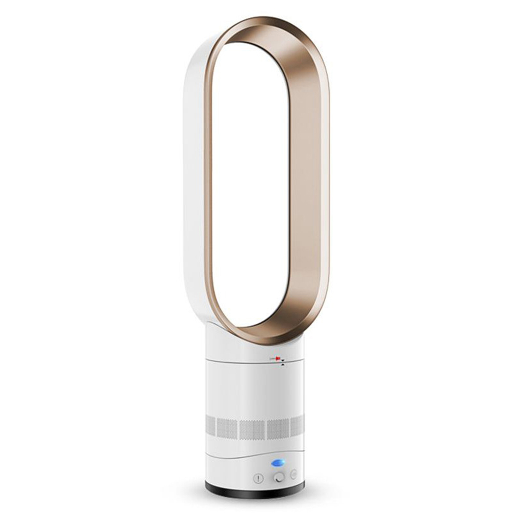 Ventilateur Sur Pied Sans Pales, 16 Pouces, Tour Sécurisé Pour Enfants, Refroidisseur Domestique Avec Télécommande (or), Norme Européenne 220v.