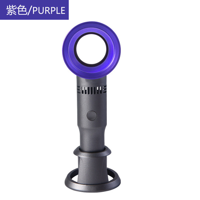Mini Ventilateur Sans Pales, Créatif, Portable, Rechargeable Par Usb, Cadeau Idéal. Quatre Générations De Ventilateurs Sans Pales (violet).