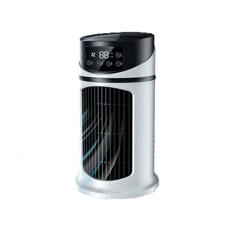 Ventilateur Sans Pales Électrique, Ventilateur Tour Sur Pied De Bureau, Refroidisseur D'Air À Brumisation D'Eau (blanc Doré) Avec Prise Usb