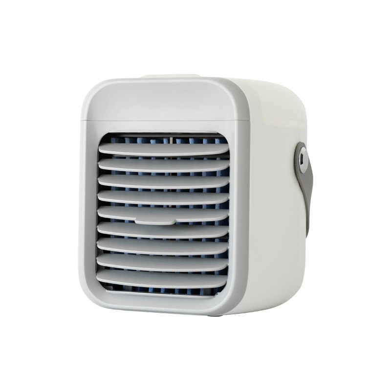 Ventilateur Avec Système De Refroidissement Par Eau, Humidificateur, Fonction De Recharge Par Aspiration, Gris Argenté, 17,3 X 15,1 X 17,3 Cm
