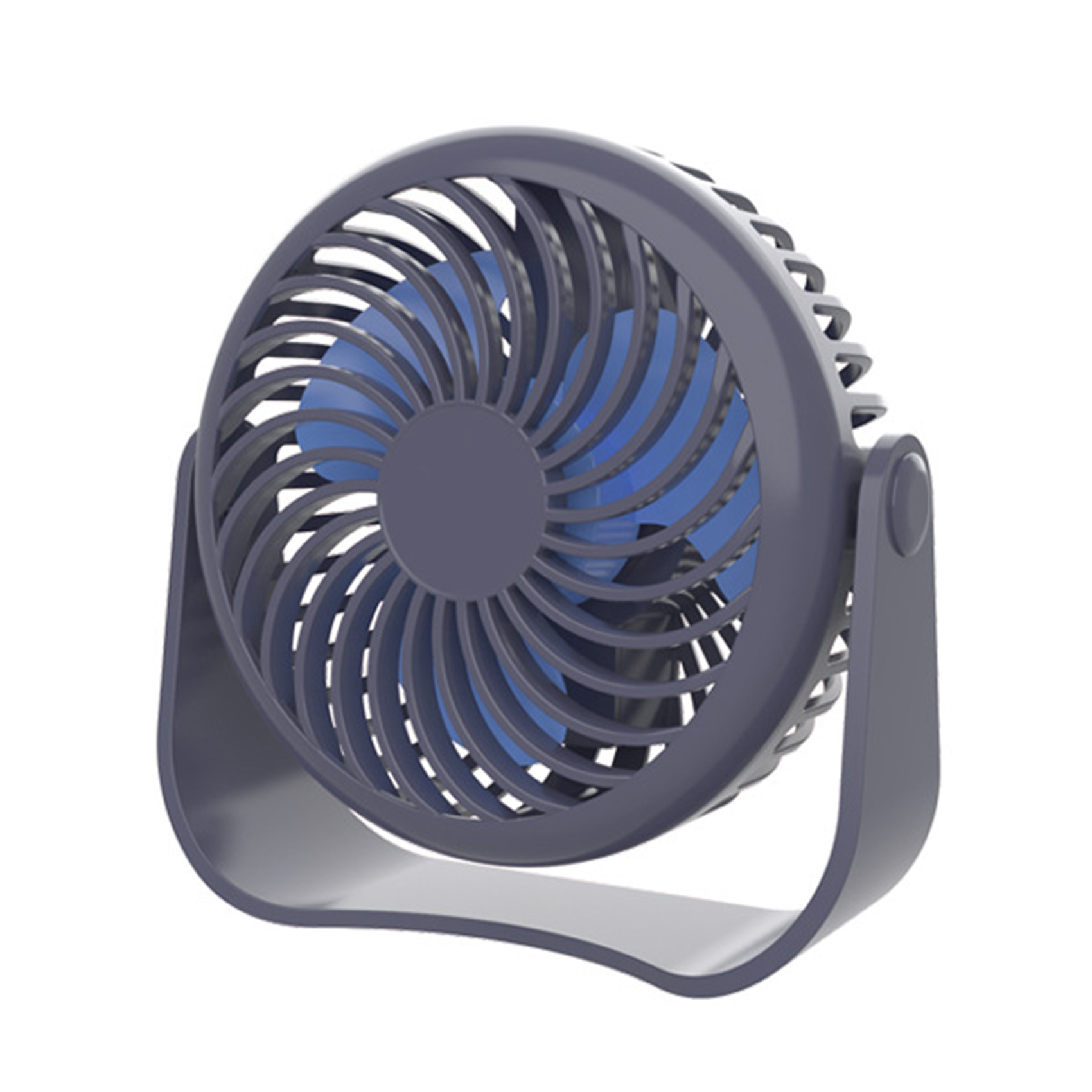 Ventilateur De Bureau Avec Batterie Intégrée, Idéal Pour Les Chambres D'Étudiants Et Les Bureaux (bleu), 140 X 140 X 60 Mm