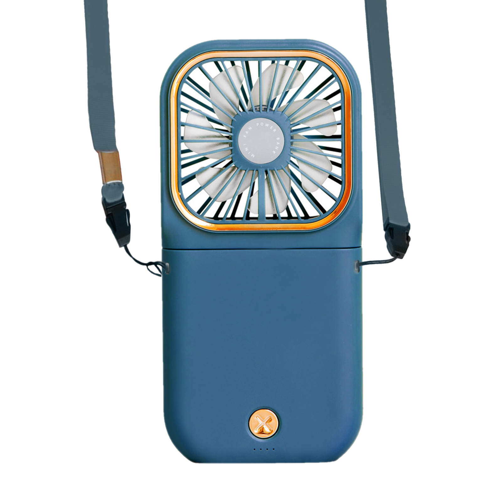 Ventilateur Pliable Portable, Tour De Cou/à Main (bleu)