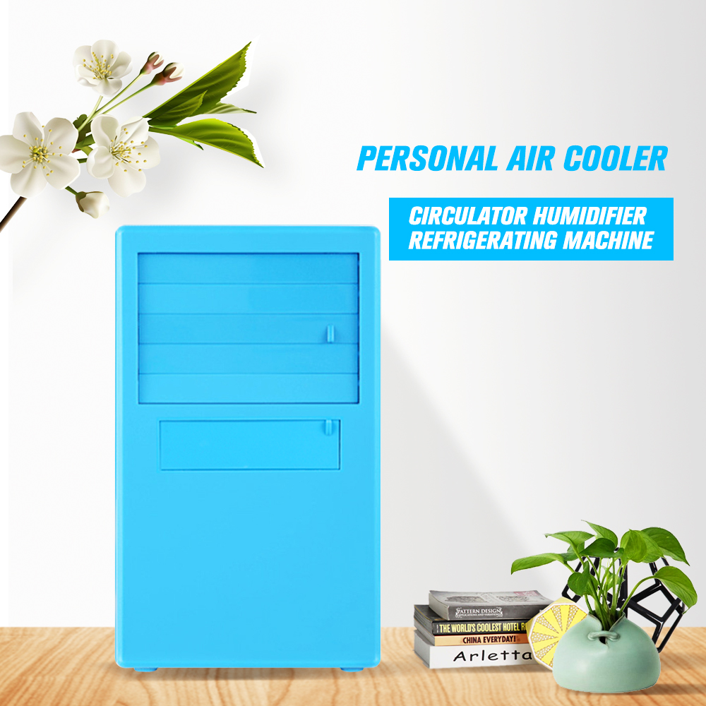 Mini Climatiseur Personnel, Ventilateur, Refroidisseur D'Air, Circulateur, Humidificateur, Appareil Réfrigérant Silencieux, Petit Ventilateur De Bureau Avec Adaptateur Secteur