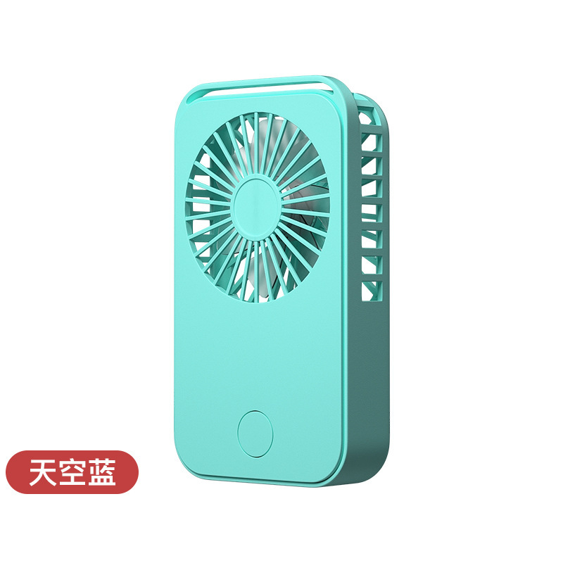 Ventilateur Portable Rechargeable Usb, Format Mini, Idéal Pour Bureau/cadeau Publicitaire, Impression Logo Possible, Modèle F18 (bleu), 1200 Mah