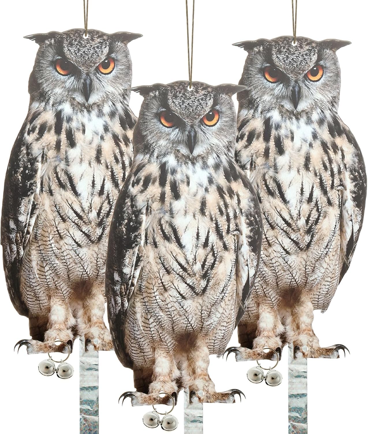 Hiboux Répulsifs Anti-oiseaux Et Petits Animaux, Réfléchissants Et Imperméables (3 Stück)