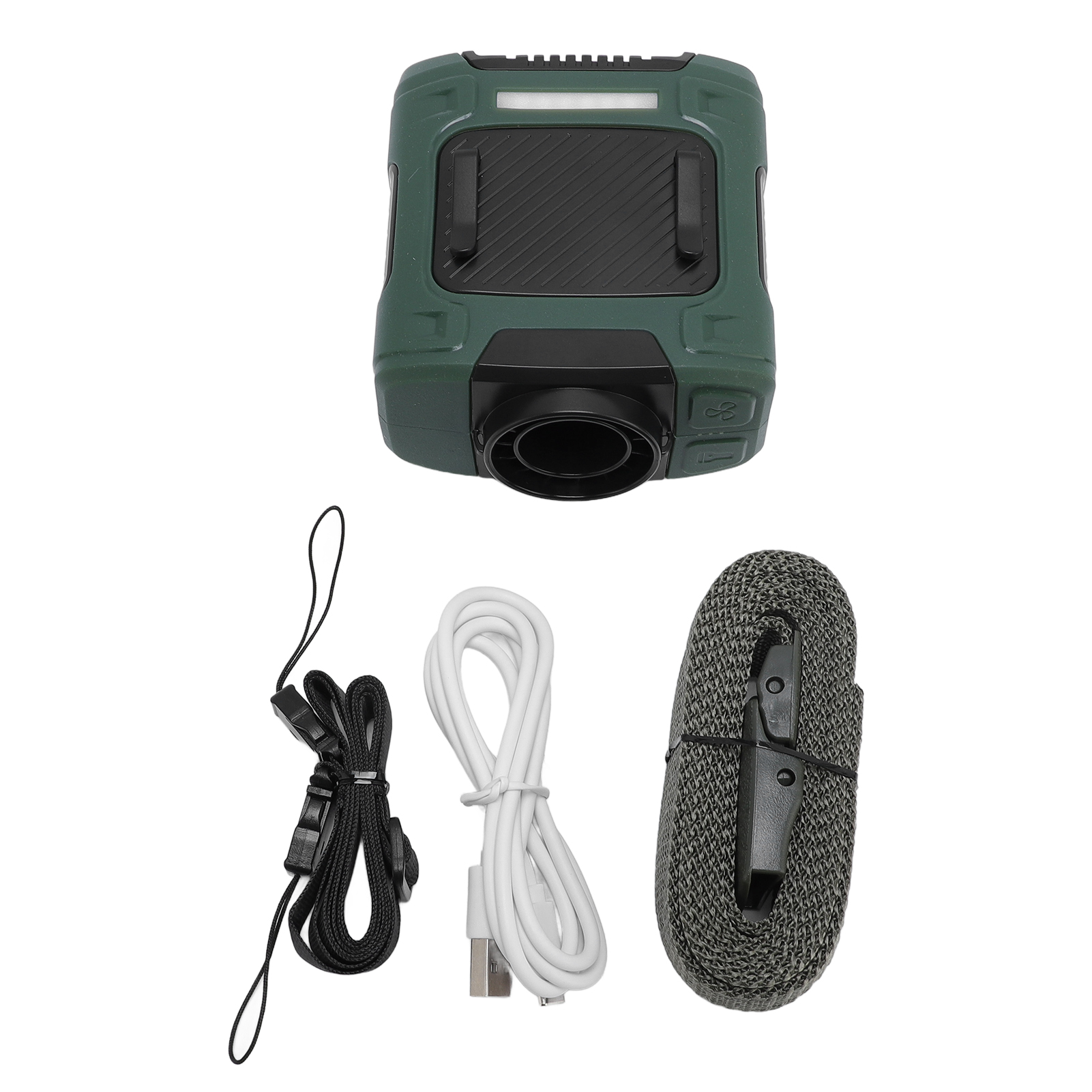 Ventilateur De Taille Portable 10 000 Mah, À Clipser Sur La Ceinture, Rechargeable, 3 Vitesses, 50 H D'Autonomie, Vert, Idéal Pour L'Extérieur.