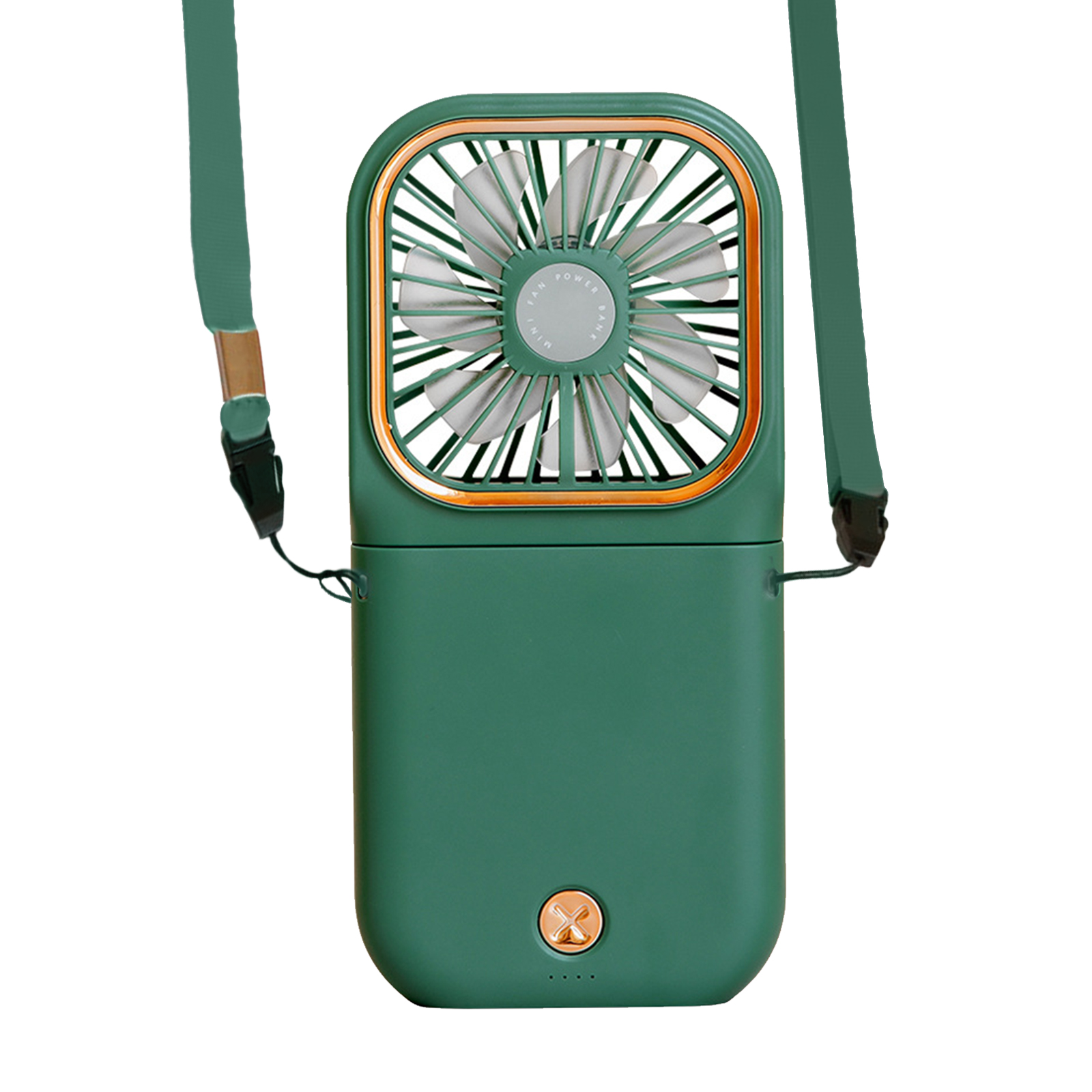 Ventilateur Pliable Portable, Tour De Cou/à Main (vert)