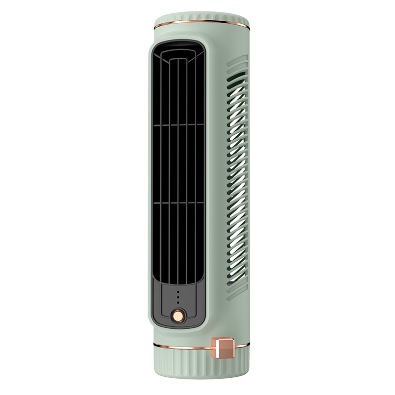 Ventilateur Tour Sans Pales À Double Usage (position Debout Ou Couchée), Bureau À Domicile, Chambre Étudiante, Ventilateur Portable E2 [vert Clair]
